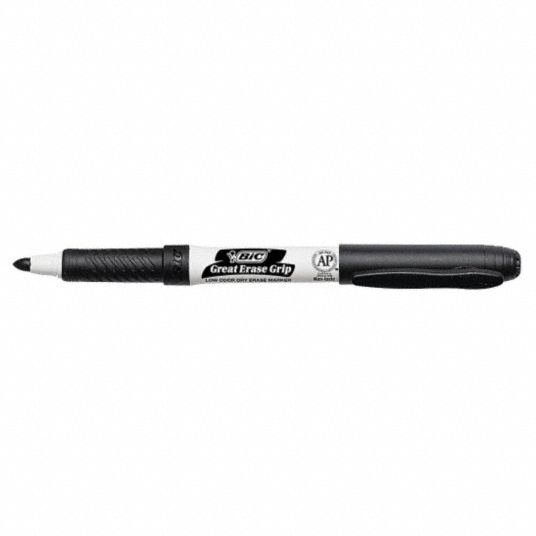 BIC, Bullet, Capped, Dry Erase Markers 35Y064BICGDE11BK Grainger
