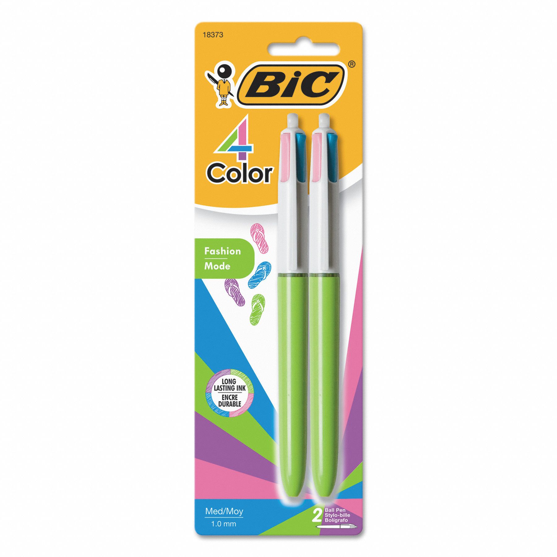 BIC Multicolor Pen, Pen Tip 1.0 mm, Barrel Material Plastic, Barrel