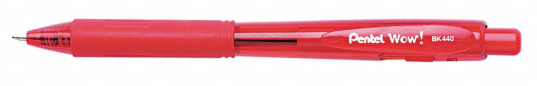 PENTEL Ballpoint Pens, Red, PK12 - 35Y096|PENBK440B - Grainger