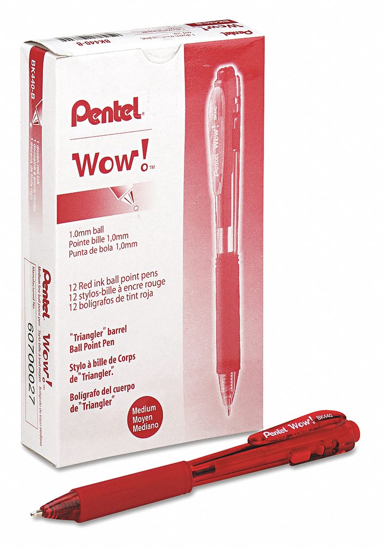 Ballpoint Pens, Red, PK12