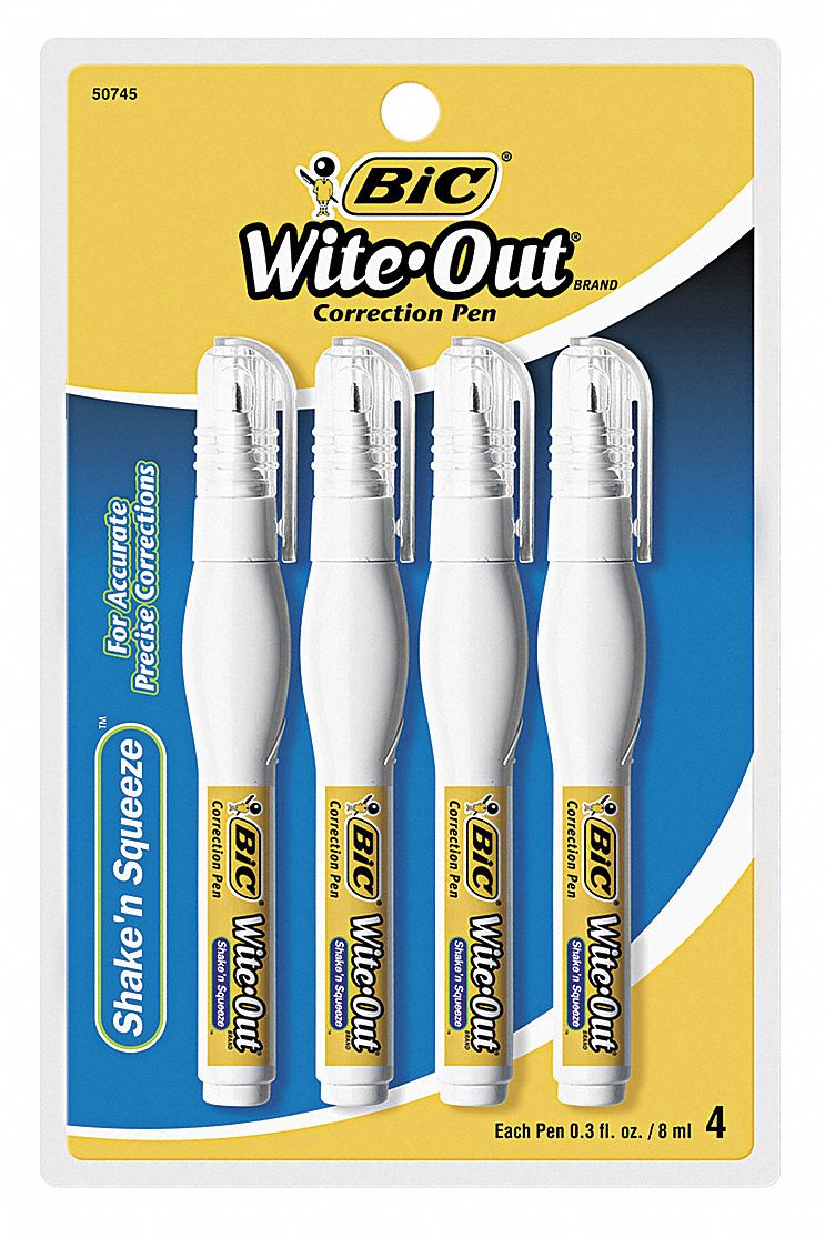 35Y155 - Correction Pen Stick Extra Fine Wht PK4