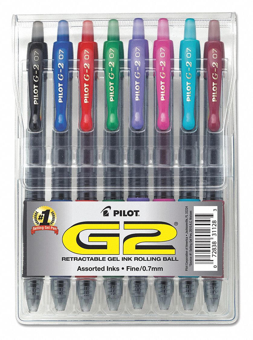 Pen Set: G2® Premium, Assorted, 0.7 mm, Retractable, Assorted, Plastic, Cushion Included, 8 PK