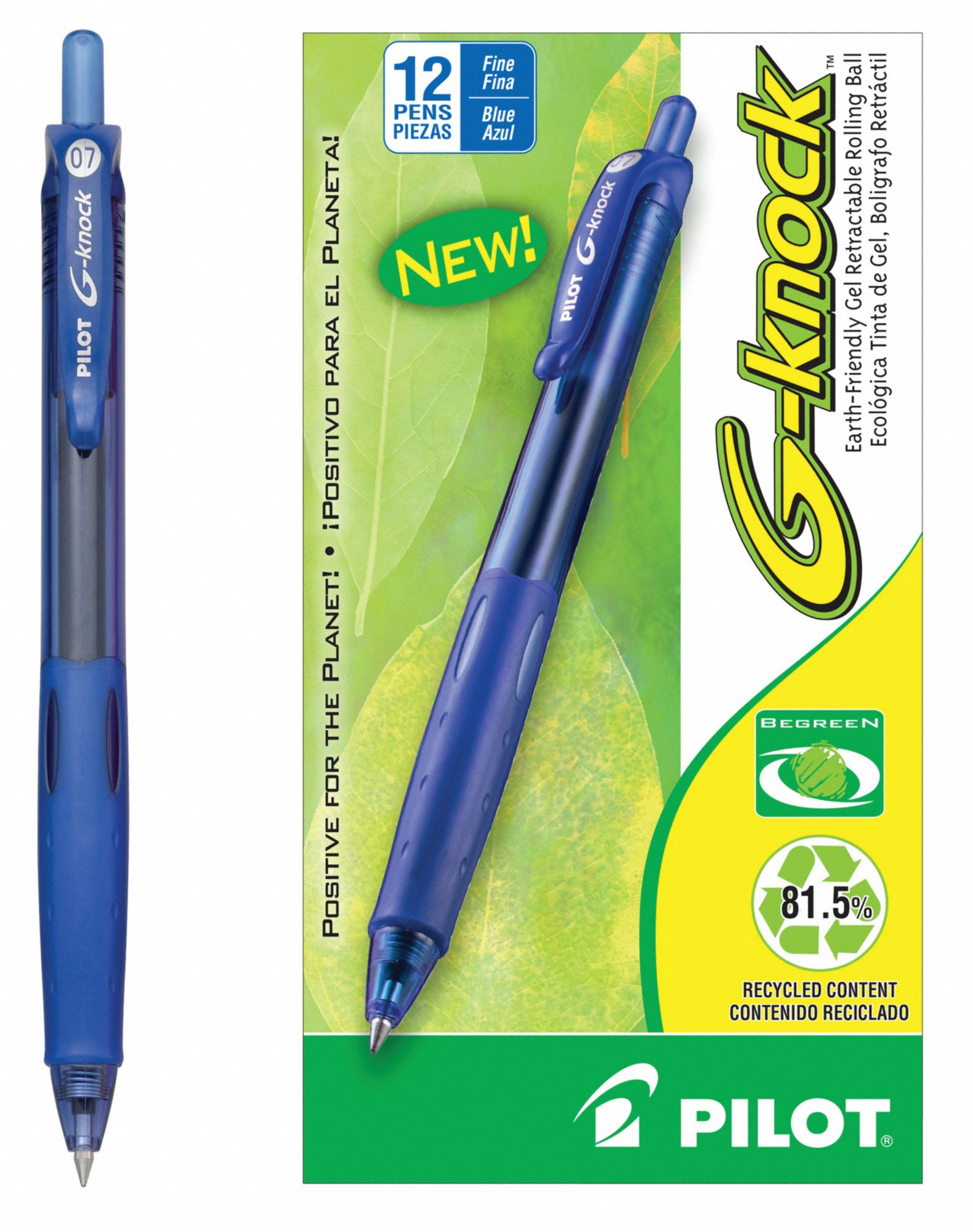 PILOT Rollerball Pens, Blue, PK12 35Y223PIL31507 Grainger