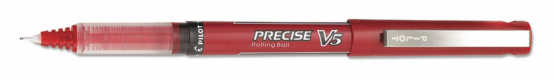 Pen Set: Precise® V5, Red, 0.5 mm, Capped, Red, Plastic, Cushion Not Included, Fine, 12 PK