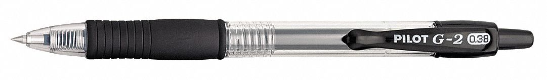 Pen Set: G2® Premium, Black, 0.38 mm, Retractable, Translucent, Plastic, Ultra Fine, 12 PK