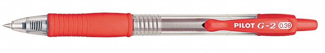 Pen Set: G2® Premium, Red, 0.38 mm, Retractable, Translucent, Plastic, Cushion Included, 12 PK