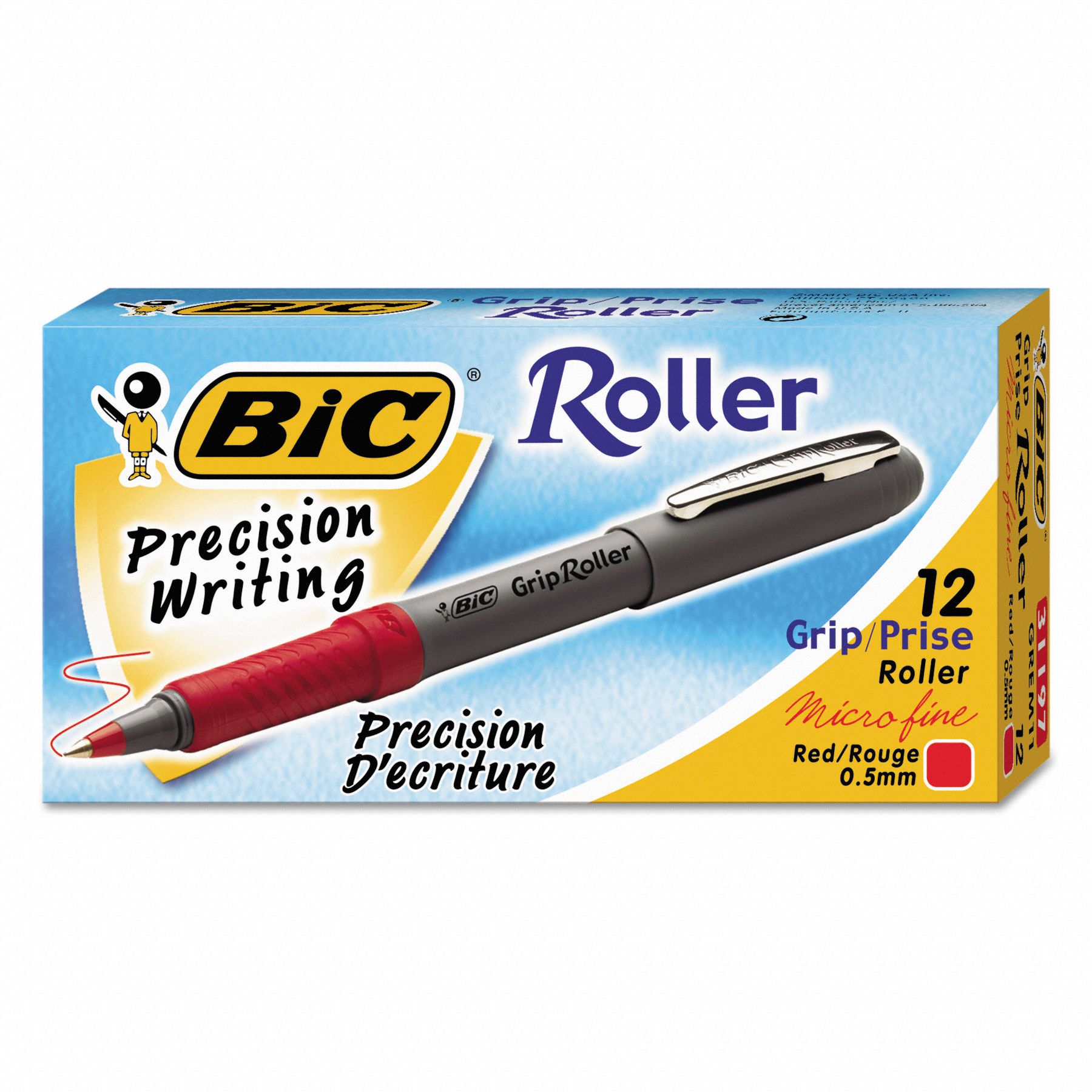 BIC Rollerball Pens, Red, PK12 35Y291BICGREM11RD Grainger