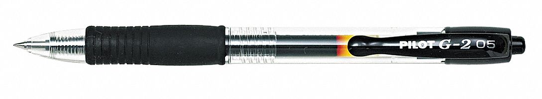 Pen Set: G2® Premium, Black, 0.5 mm, Retractable, Clear, Plastic, Cushion Included, 12 PK