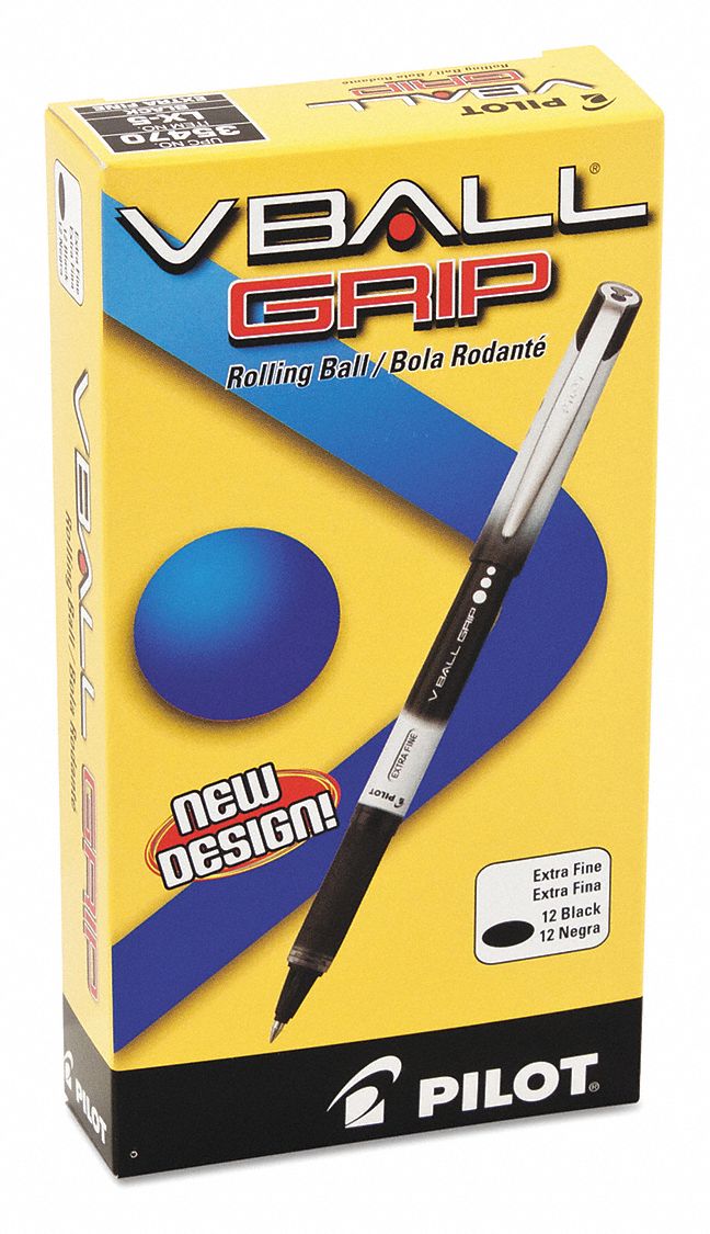 Rollerball Pens, Black, PK12