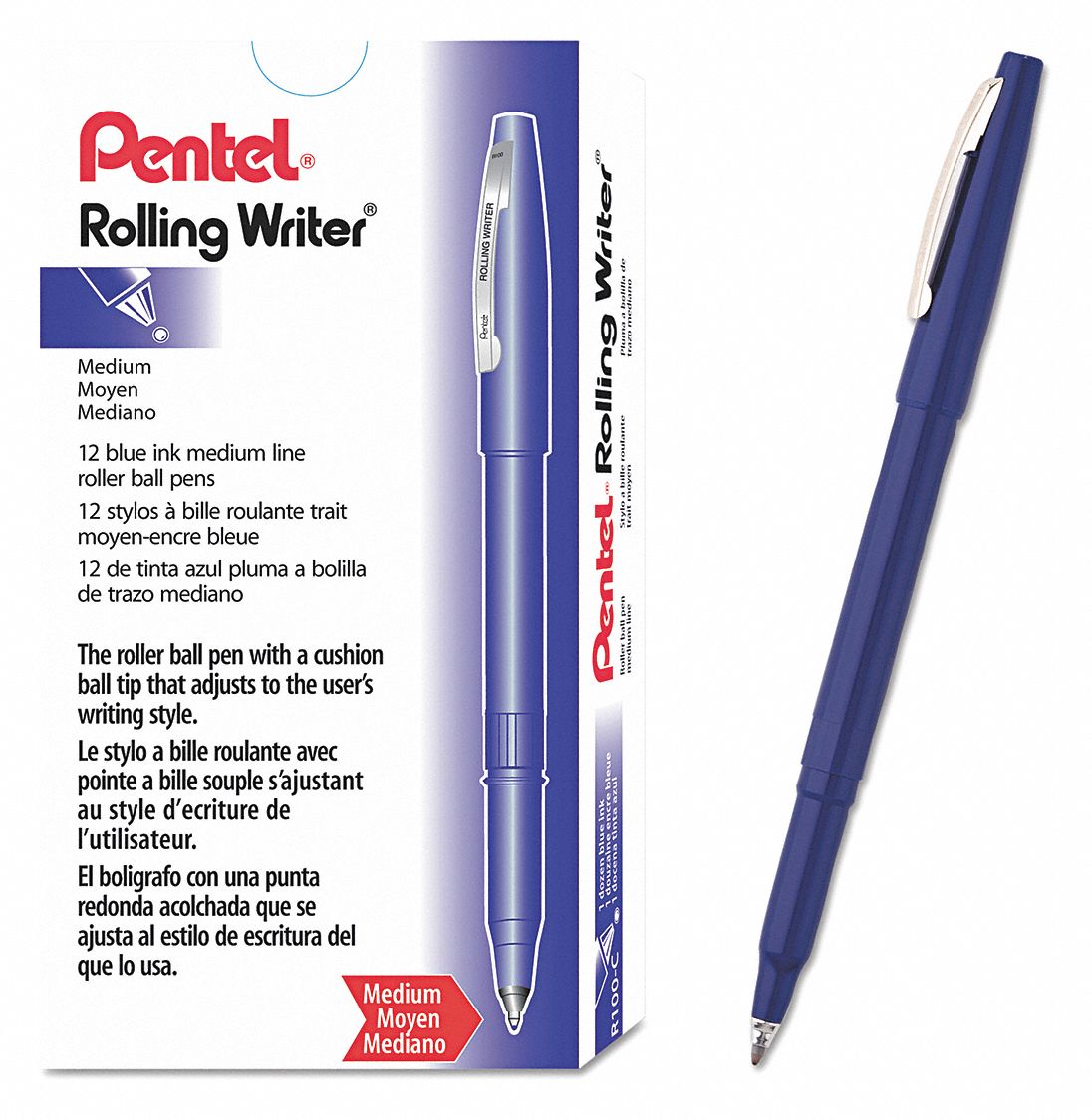 Rollerball Pens, Blue, PK12