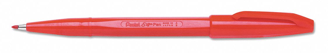 Pen Set: Sign Pen®, Red, 0.7 mm Point Size, Bullet, Non-Toxic, Non-Washable, Felt-Tip, 12 PK