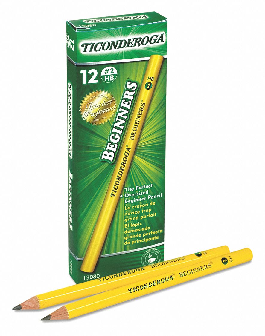 Pencils: #2 Point Size, Wood, Yellow, 12 PK