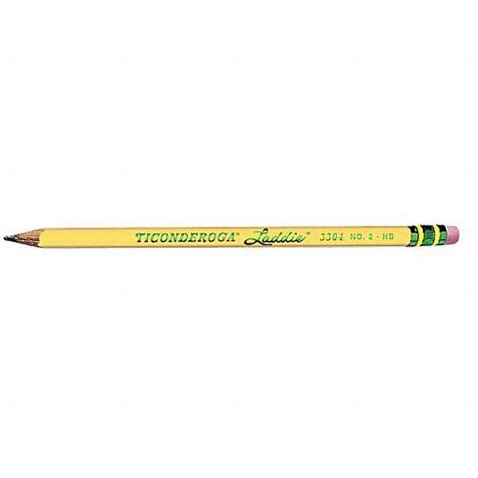 Pencils: Wood, Yellow, Includes Eraser, Wooden, Std, 12 PK