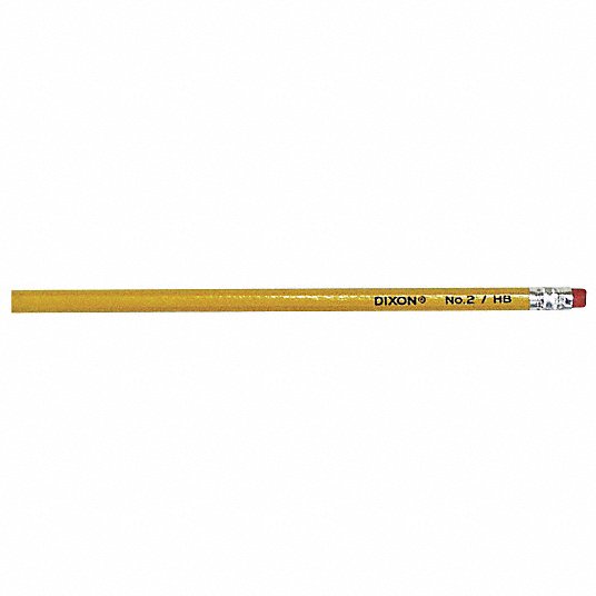 Pencils: Wood, Yellow, Includes Eraser, Wooden, Std, 144 PK