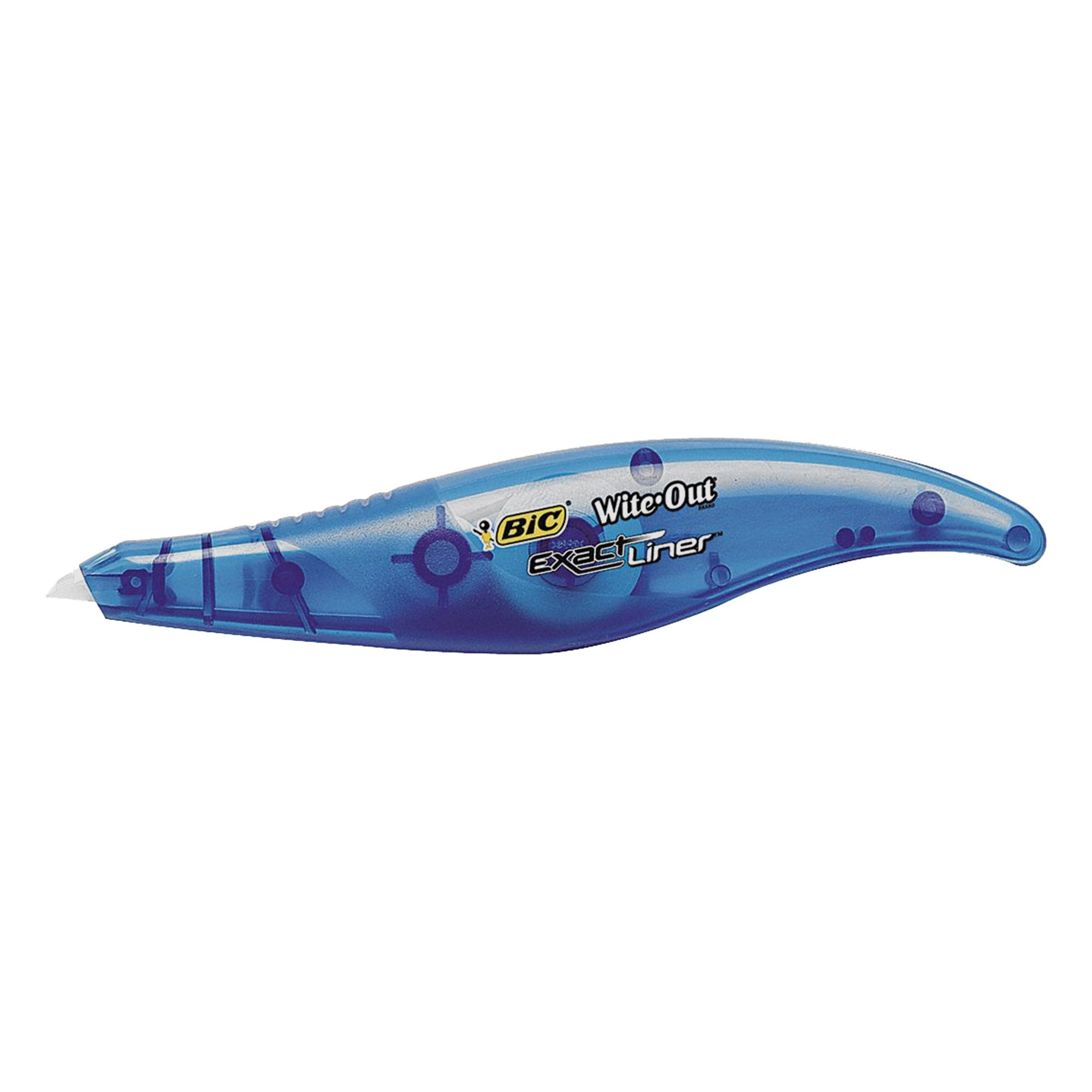 Correction Tape: Blue, Applies Dry/Tear-Resistant, 1/4 in Correction Tape Wd