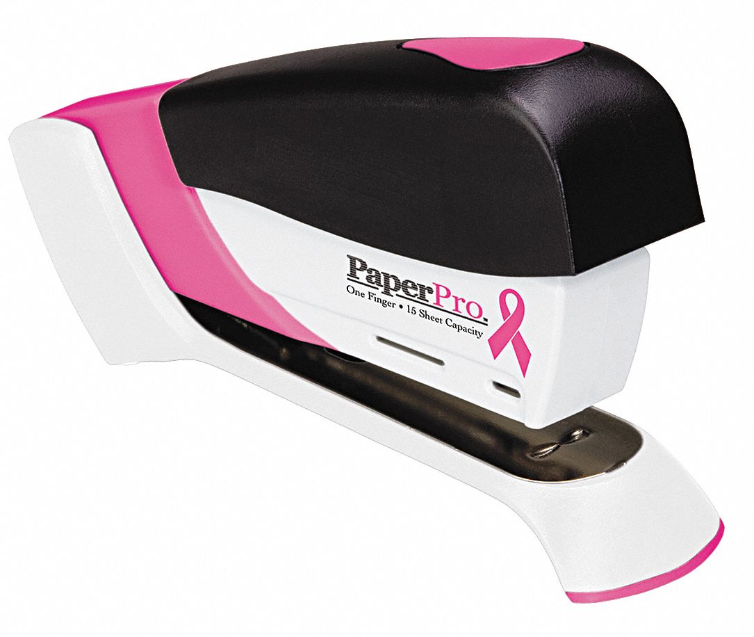 35Y622 - Compact Stapler 15 Sheet Pink Ribbon