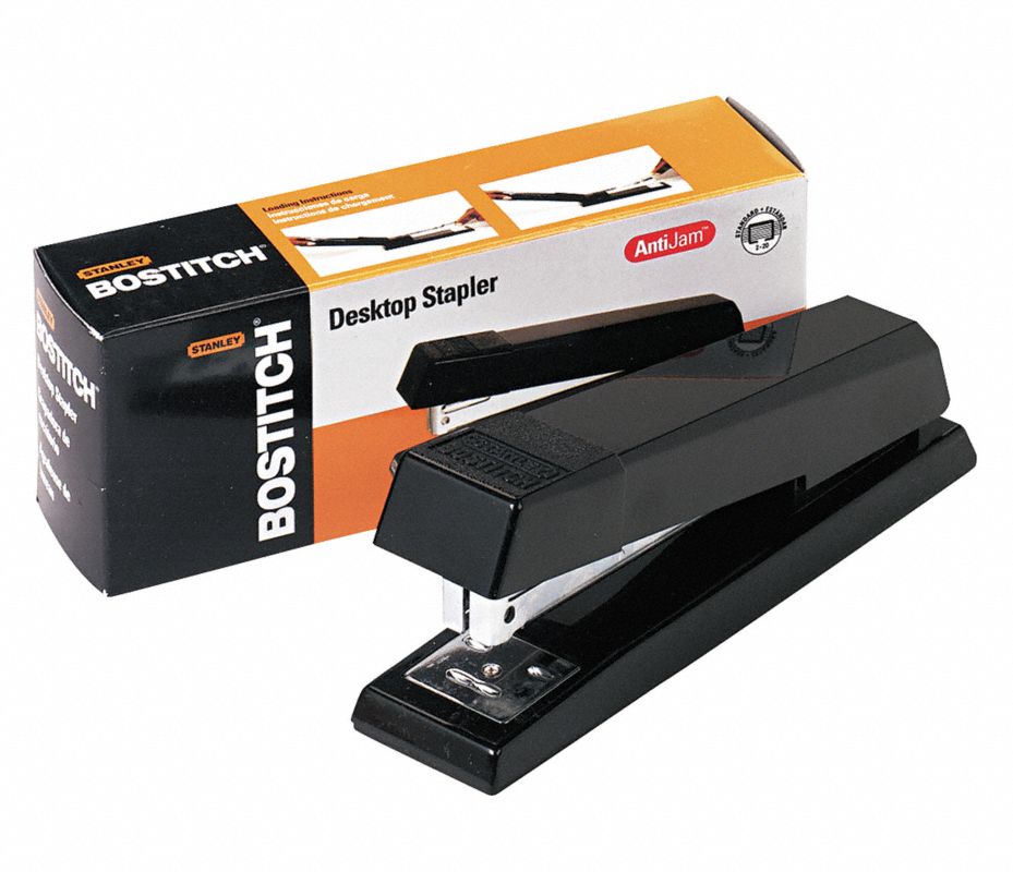 STANLEY BOSTITCH Grapadora de Tira Completa , 20 Hojas , Negra