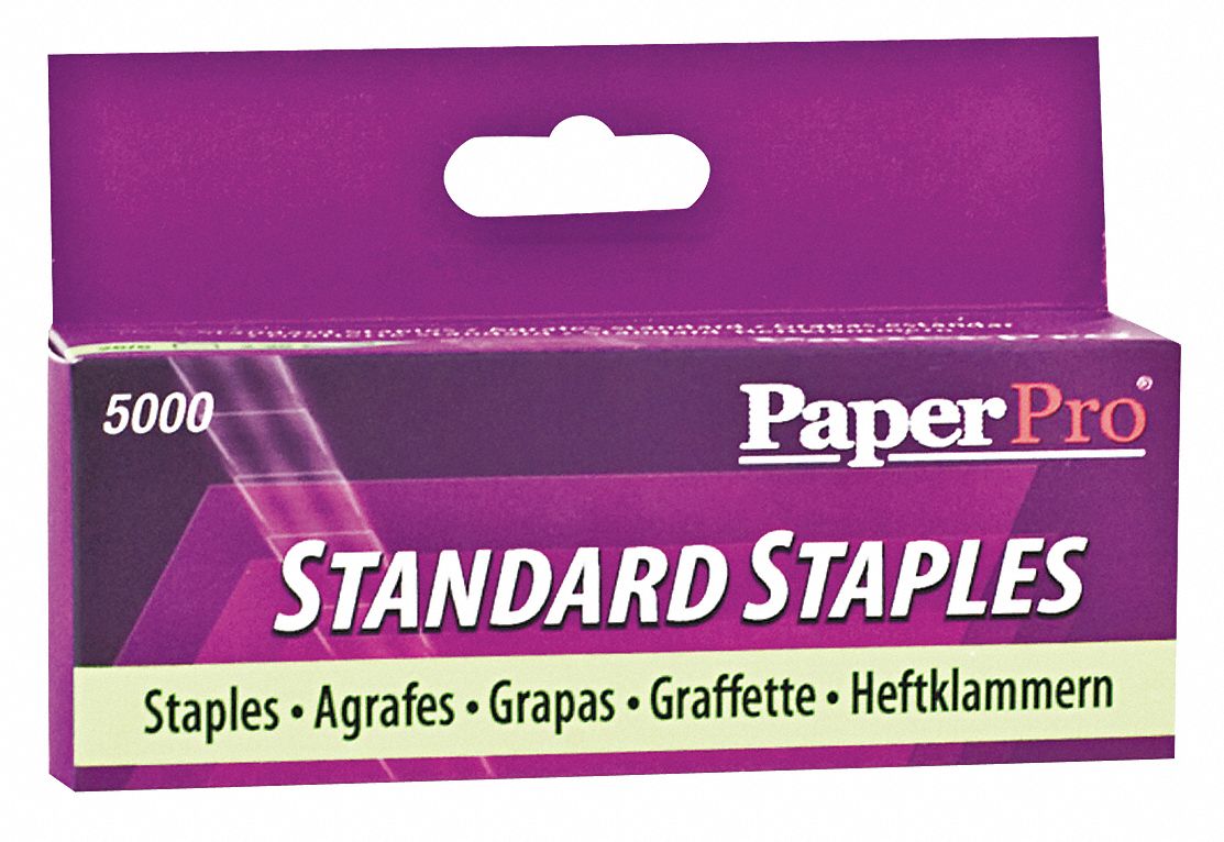 Standard Staples: Std, 1/4 in Leg Lg, 5,000 PK