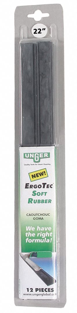 WINDOW SQUEEGEE BLADE,22 IN W,BLACK