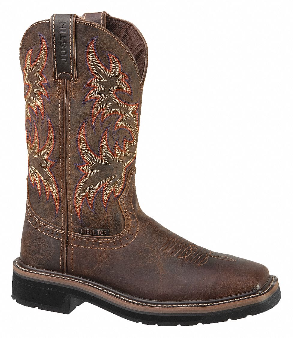 justin women's composite toe work boots