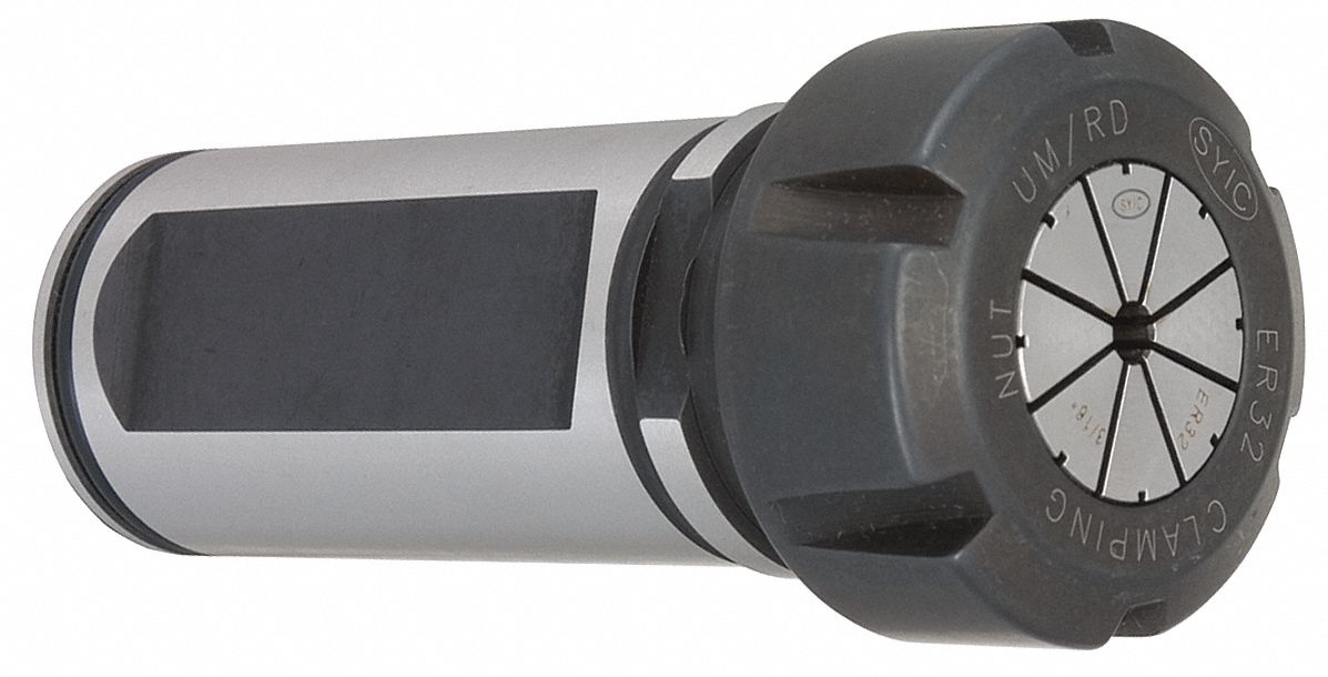 Collet Chuck Extension: ER32, 1 1/2 in Shank Dia, 38 mm Projection