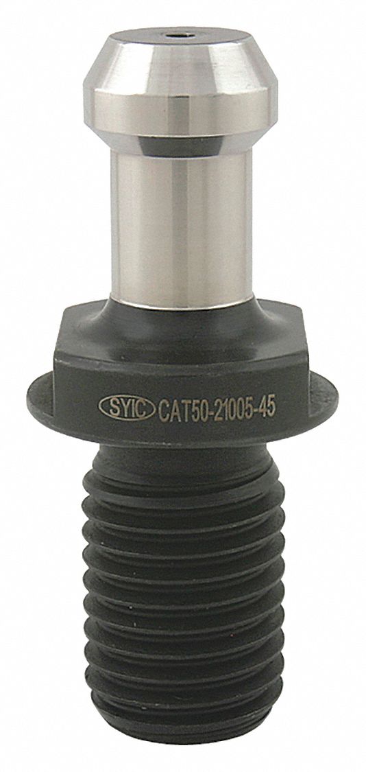 Retention Knob: Coolant Through, CAT50 Taper, 45°, 0.9 in Dia