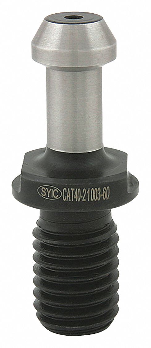 Retention Knob: Coolant Through, CAT50 Taper, 60°, 0.9 in Dia
