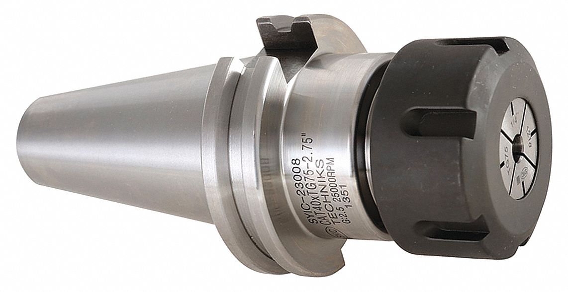 Collet Chuck: CAT40 Taper, TG100, 4 in Projection