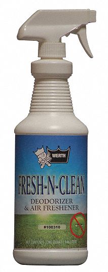 Deodorizer: Trigger Spray Bottle, 1 qt Container Size, Liquid, Fresh, 12 PK
