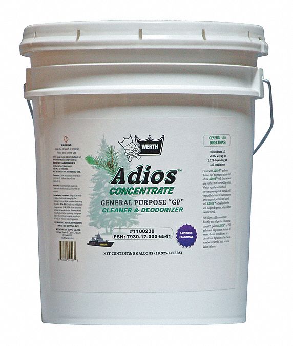 WERTH SANITARY SUPPLY, Bucket, 5 gal Container Size, General Purpose