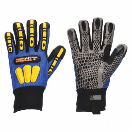 IMPACTO, 3XL, Ultrasuede(R), Silicone Dots, Mechanics Gloves - 35YL59 ...