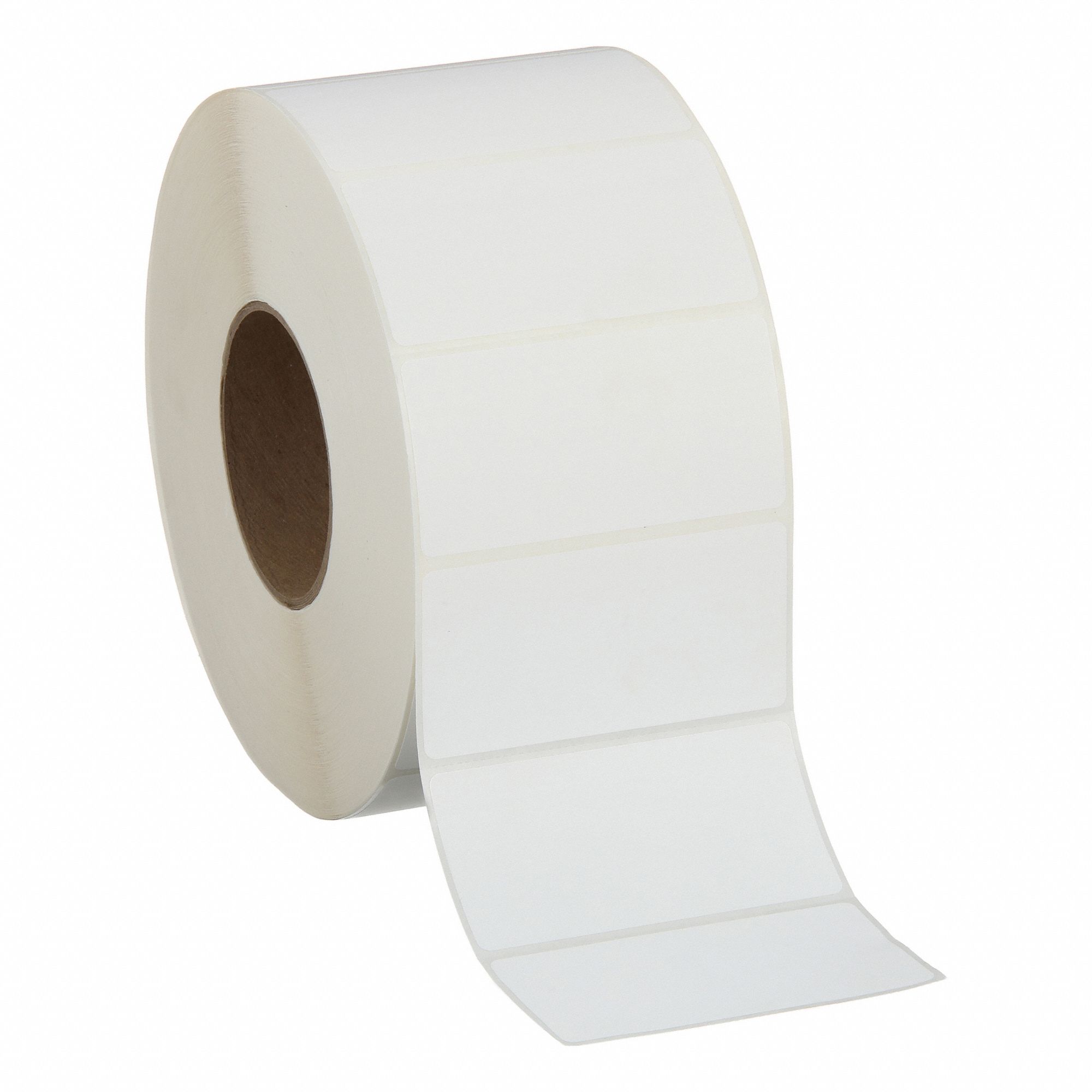 Printer Label: 4 in Label Wd, 2 in Label Ht, White, 3 in Core Dia., 3, 000 Labels per Roll, 4 PK
