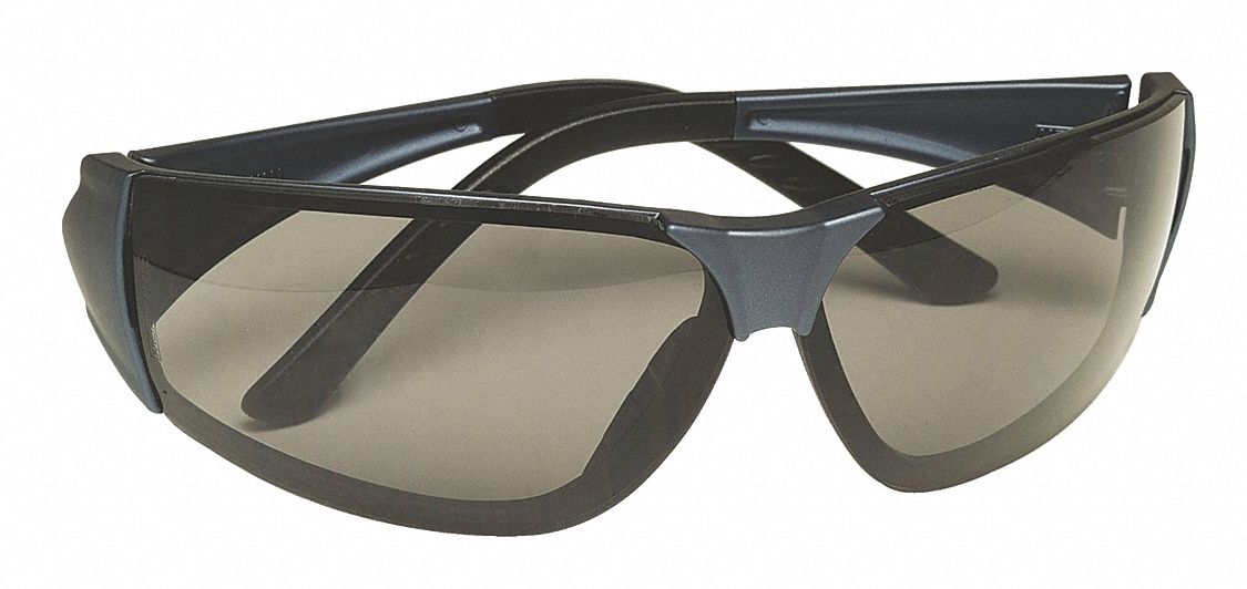 Safety Glasses, Gray Tint, Scratch-Resist