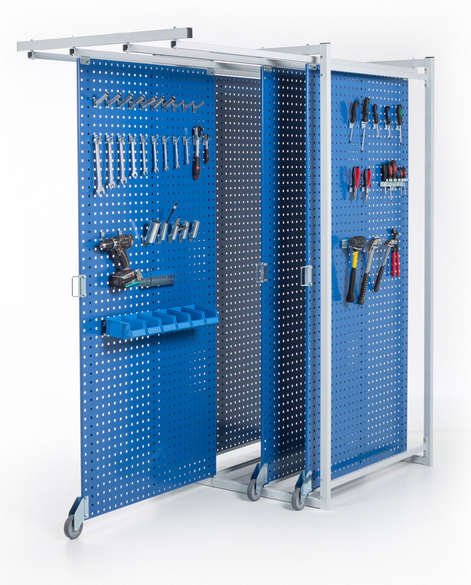 TRESTON Steel Pegboard Floor Rack with 220 lb Load Capacity, 83 5/8 inH