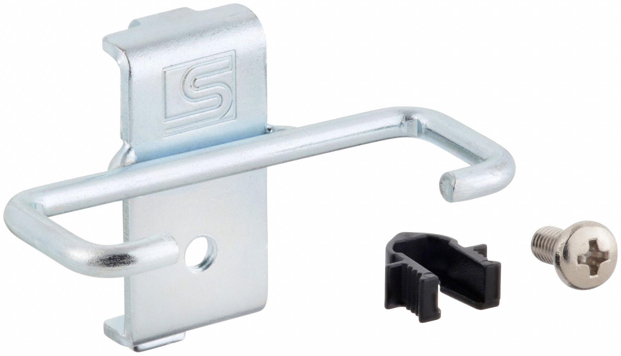 Pliers/Wrench Tool Holder: 1/2 in x 1 31/32 in x 2 in, 5 Hooks, Screw-In, Surface, Silver