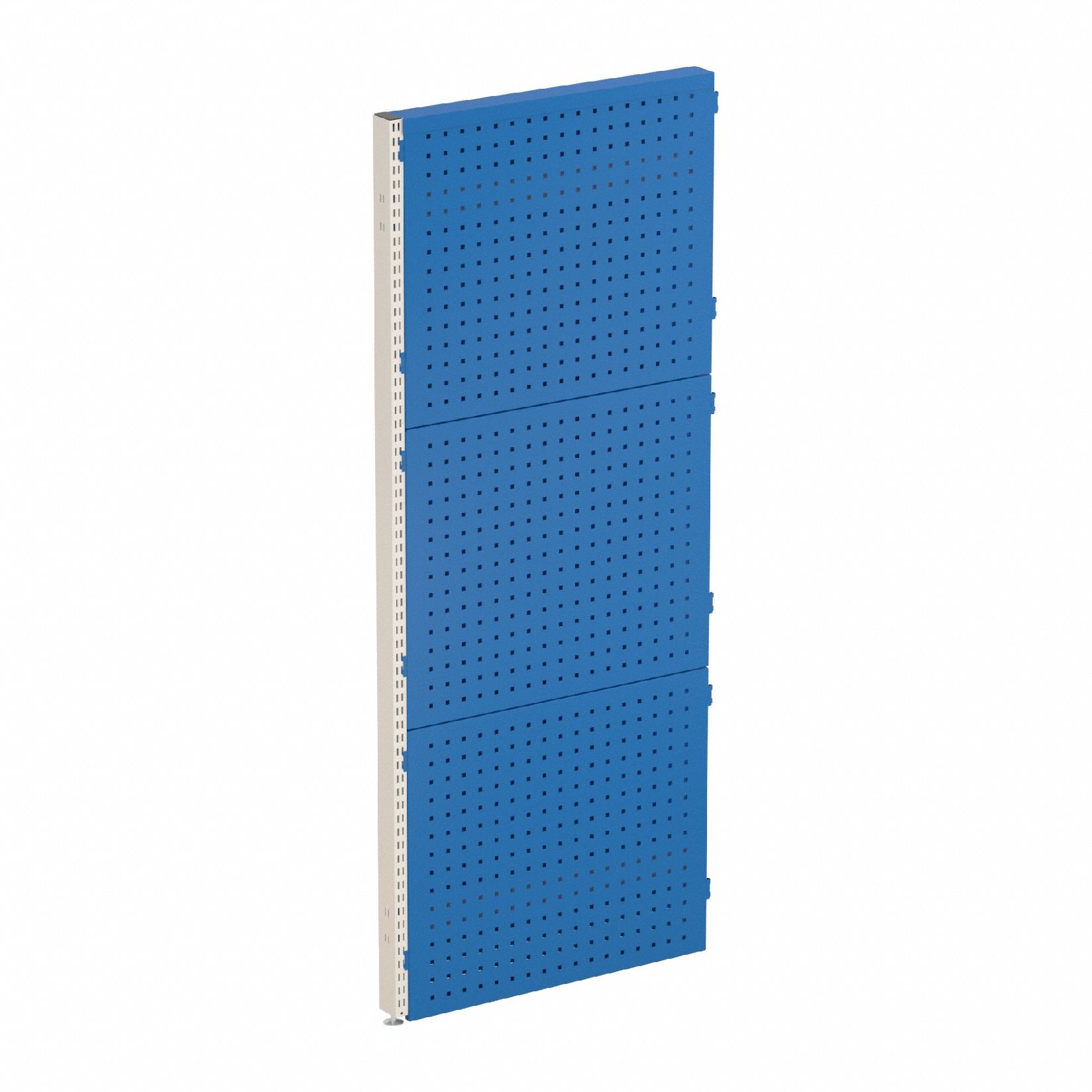 Pegboard Floor Rack: Square, 3/8 in Peg Hole Size, 72 in x 30 in x 2 3/8 in, Steel, Blue