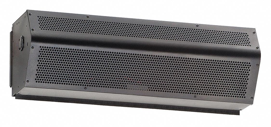 Unhtd 8"H 36"W 9"D Steel Air Curtain: Ambient Air, Low Profile, For 3 ft Opening Wd, 900 cfm, 1 Ph