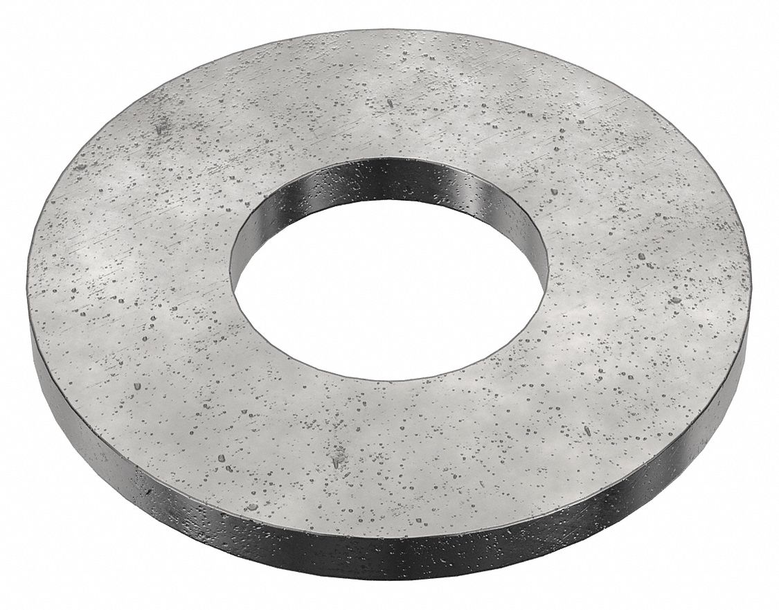 Large O.D. Oversized Washer: Case Hardened, Steel, 3/16 in Screw Sz, 0.19 in In Dia, 100 PK