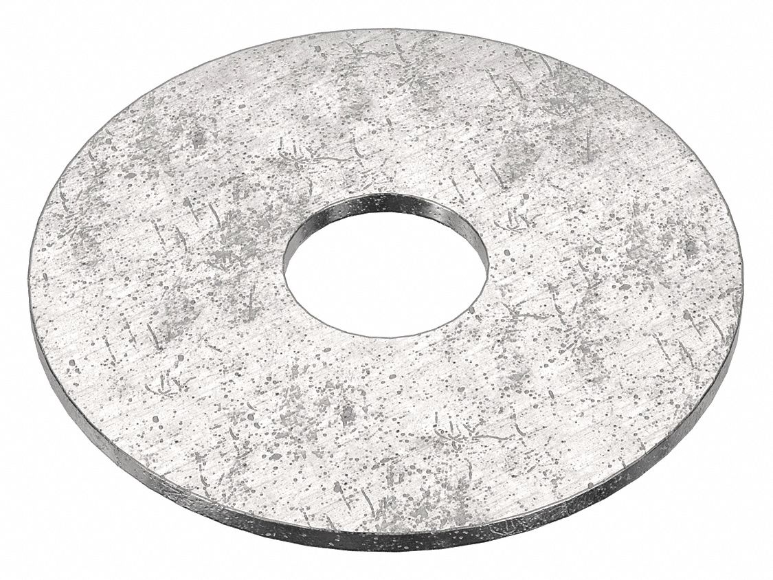 Large O.D. Oversized Washer: 18-8, Stainless Steel, 1/2 in Screw Sz, 0.535 in In Dia, 18-8, 25 PK