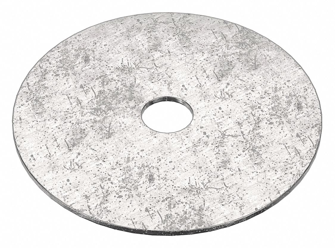 Large O.D. Oversized Washer: 316, Stainless Steel, 1/2 in Screw Sz, 0.535 in In Dia, 316, 25 PK