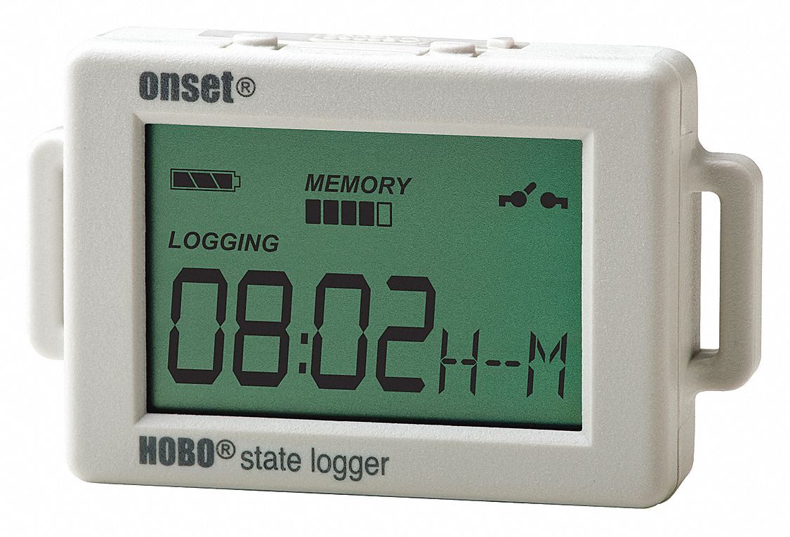 Data Logger: 1 yr Battery Life, 128 KB Sample Point Storage, Digital Readout, USB Cable