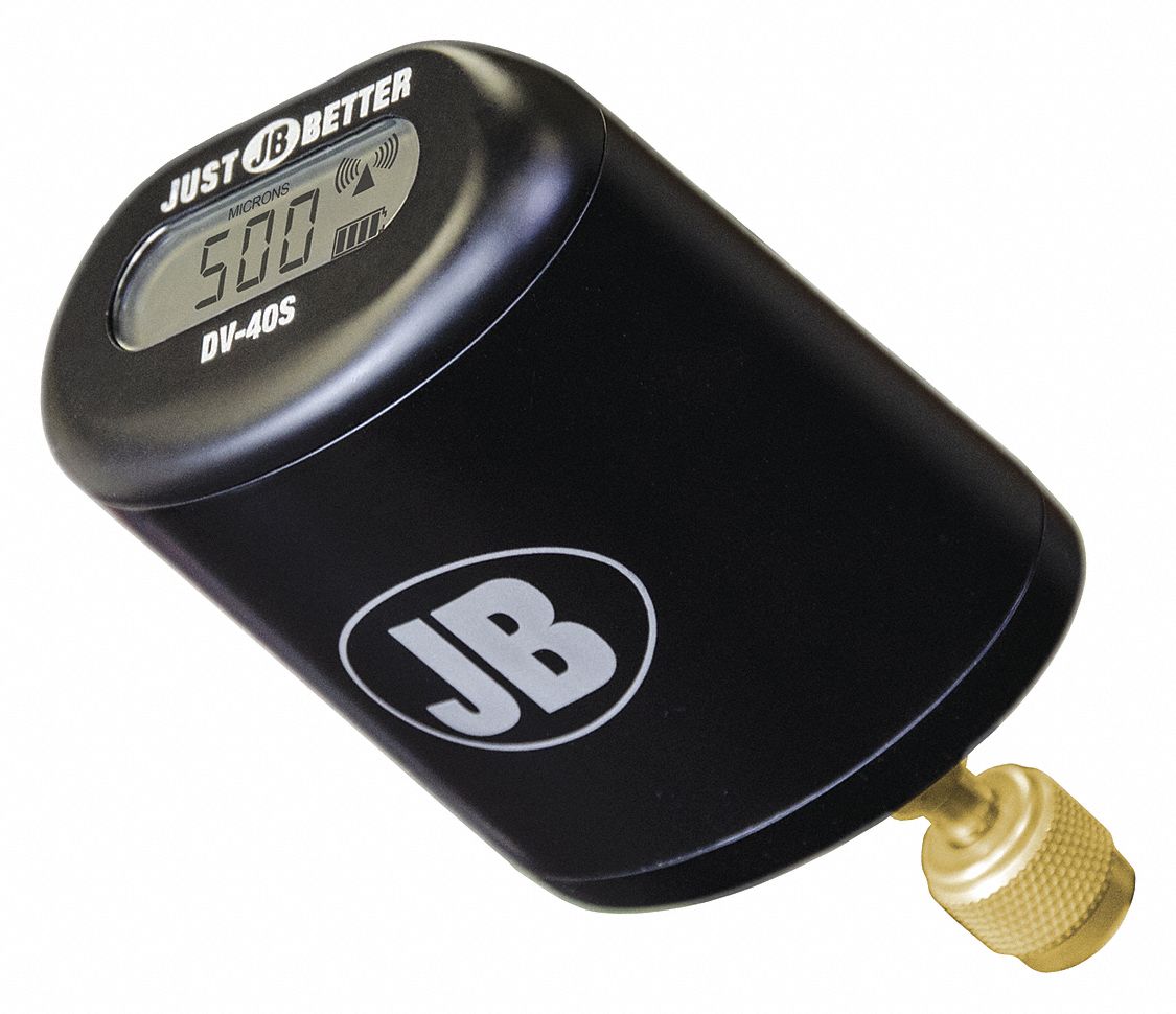 JB INDUSTRIES Digital Vacuum Gauge 1/4 in SAE Flare, Wireless, 10 to