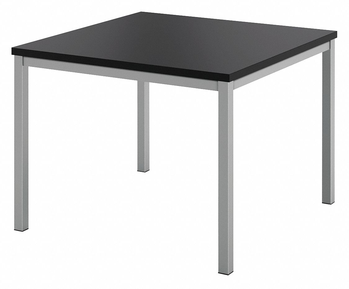 35YX54 - Corner Table Black Square 23-39/64 in W