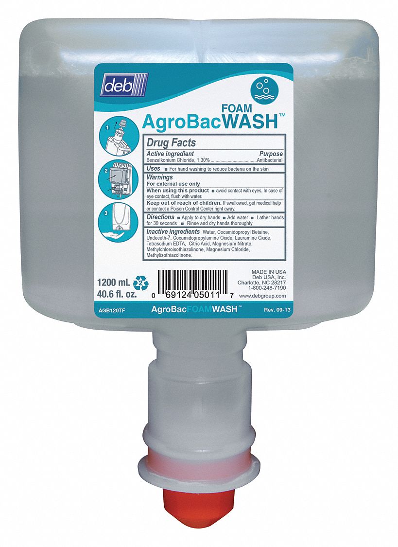 DEB Unscented, Foam, Hand Soap, 1,250 mL, Cartridge, None, PK 3