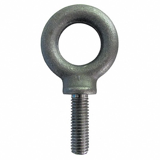 Machinery Eye Bolt: With Shoulder, Steel, Plain, M8-1.25 Thread Size, 32 mm Thread Lg