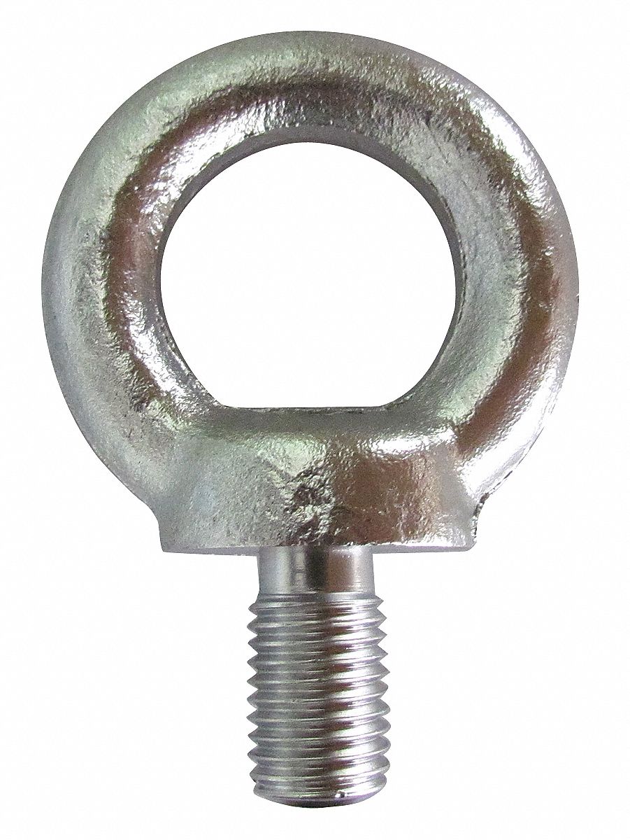 MACHINERY EYE BOLT, WITH SHOULDER, STEEL, ZINC PLATED, M20-2.50 THREAD, 30MM THREAD L, LOOP