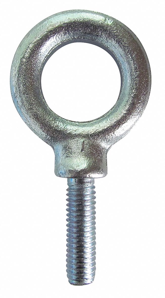 MACHINERY EYE BOLT, WITH SHOULDER, STEEL, ZINC PLATED, ¾