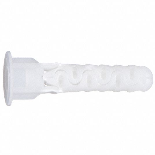 GRAINGER APPROVED Conical Hollow Wall Anchor, Plastic, 8 to 14 x 1 5/