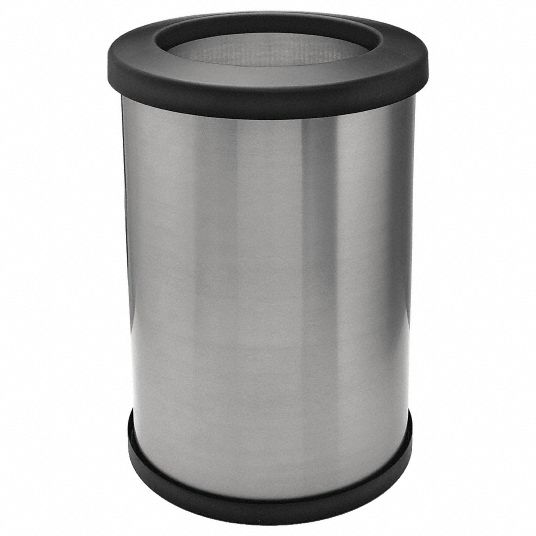 TOUGH GUY, Stainless Steel, Open Top, Trash Can 35ZA7035ZA70 Grainger