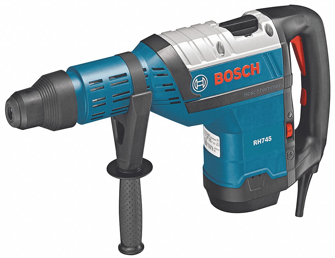 Rotary Hammer Kit: SDS-Max, L-Shape, 1 3/4 in Capacity, 8.2 ft-lb, 13.5 A, 2, 750 bpm, 120V AC